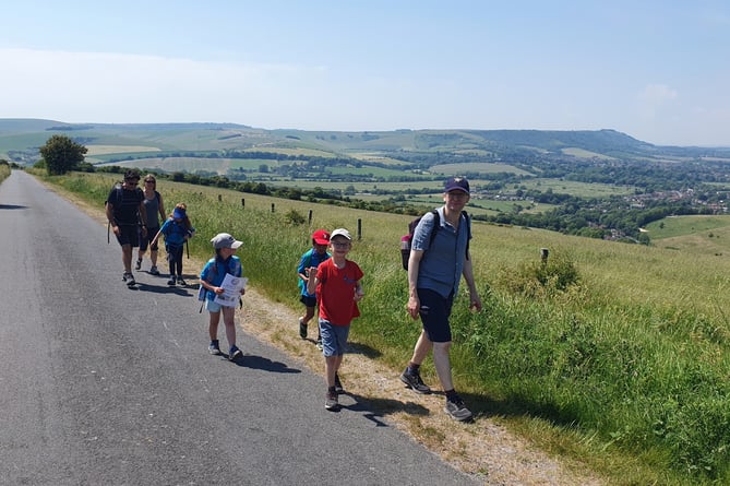 1st Camelsdale Scouts 'Downs in a Day' Challenge – a long hot road...