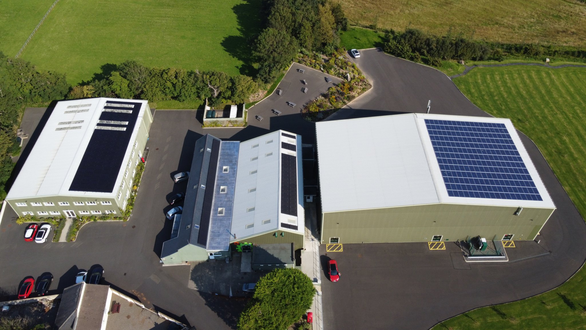 Drone aerial shots of MV Site and solar arrays (Photo: Leon Henery AFD Group CTO)