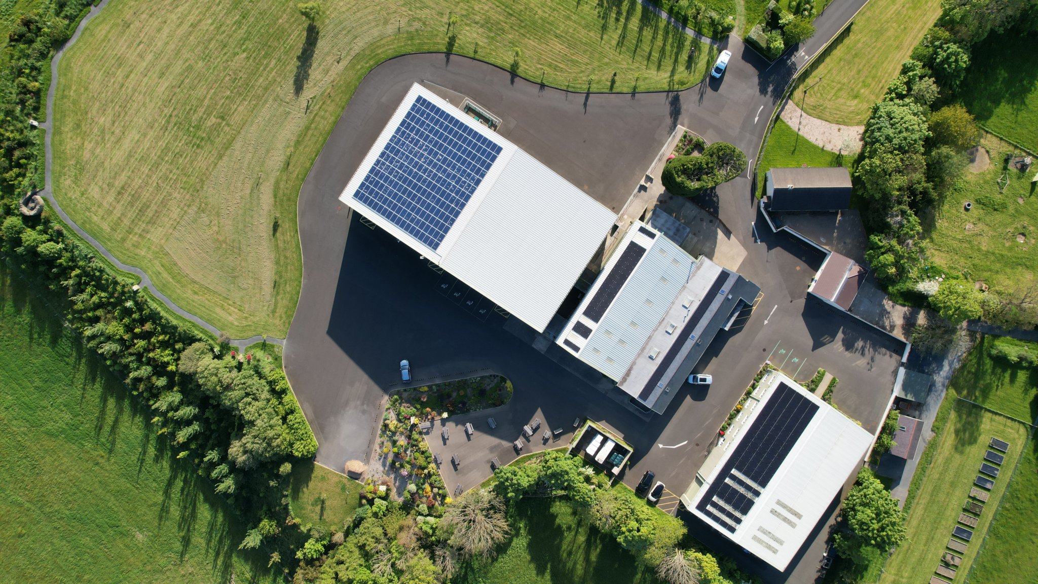Drone aerial shots of MV Site and solar arrays (Photo: Leon Henery AFD Group CTO)