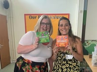 <p>Staff from The Federation of Liss Schools were pleased with the chocolates</p>