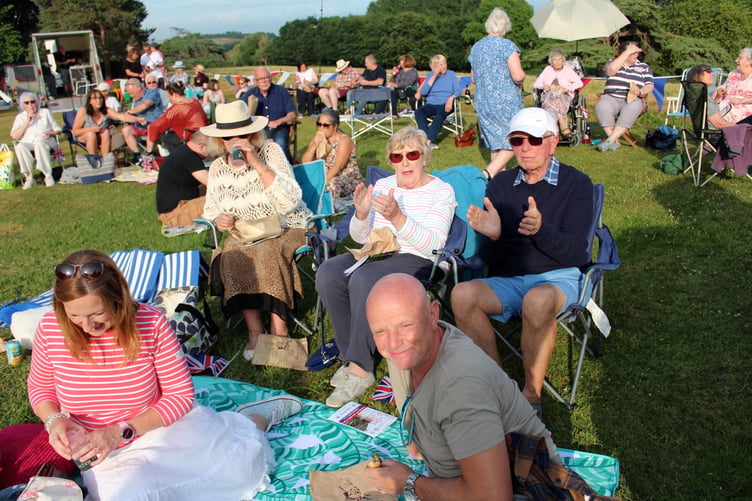 People enjoying the concert.