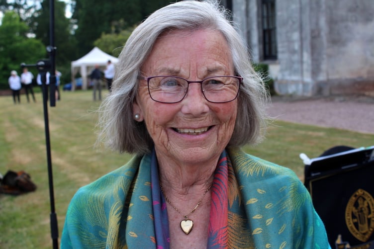 Margaret Haydon, the only Crediton member of the Hospiscare Choir. SR 8185