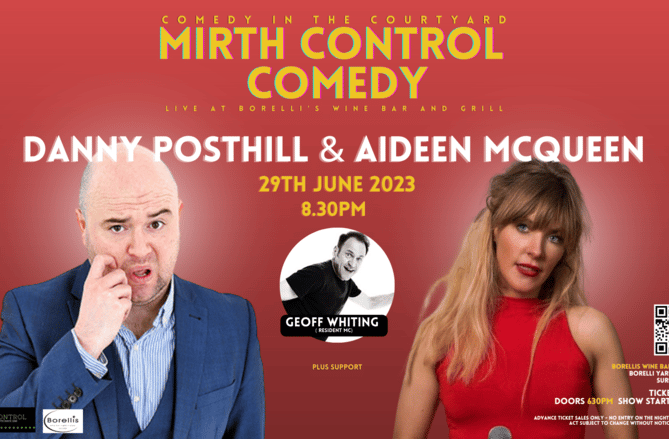 Live comedy returns to Borellis Wine Bar in Farnham this weekend