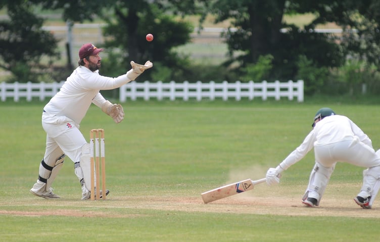 MDA170623C Photo: Steve Pope Devon Cricket League D Division West. Ipplepen 2nd XI ; Hatherleigh 2nd XI.