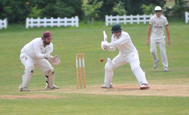 MDA170623C Photo: Steve Pope Devon Cricket League D Division West. Ipplepen 2nd XI ; Hatherleigh 2nd XI.