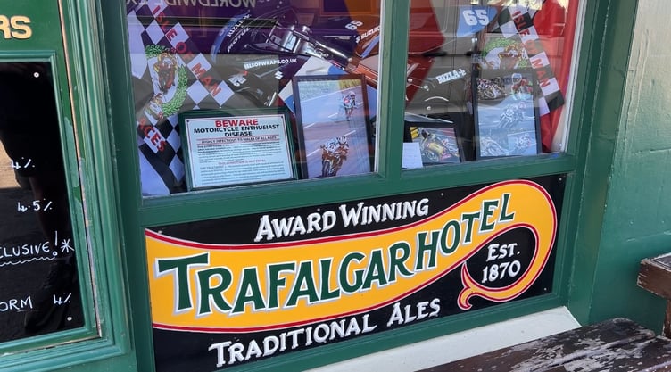 The outside advertises the fact it is an award winning public house.