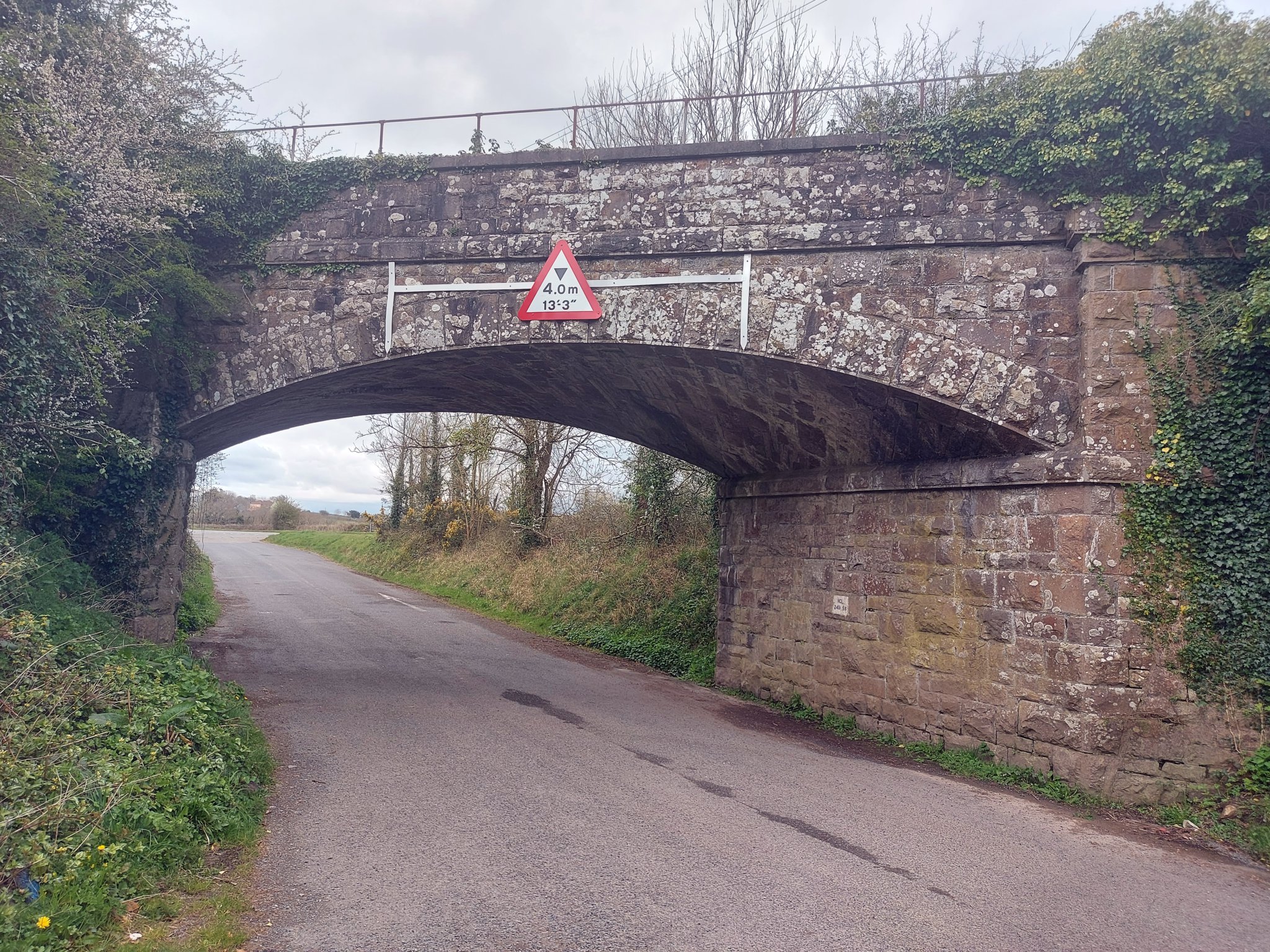The abandoned bridge at St Kew Highway, severed to its right by the re-profiled A39. Picture: Aaron Greenaway