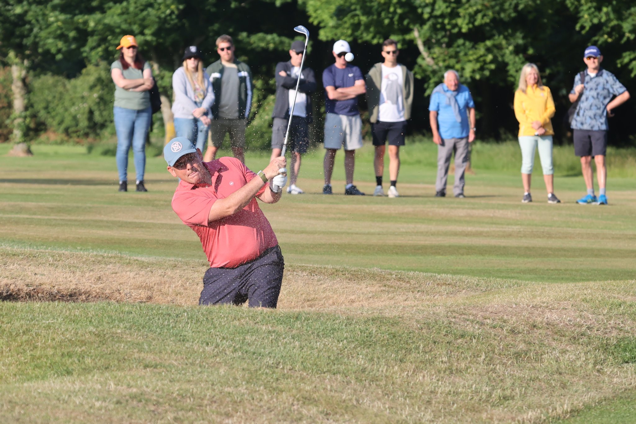 Gerald Bradley got the better of Castletown clubmate and leading qualifier Daryl Callister in the last-16 of the island men’s golf championships at Ramsey Golf Club on Tuesday. He will now face Lewis Howland of the host club in the last-eight this evening (Thursday) (Photo: Ron Strathdee)