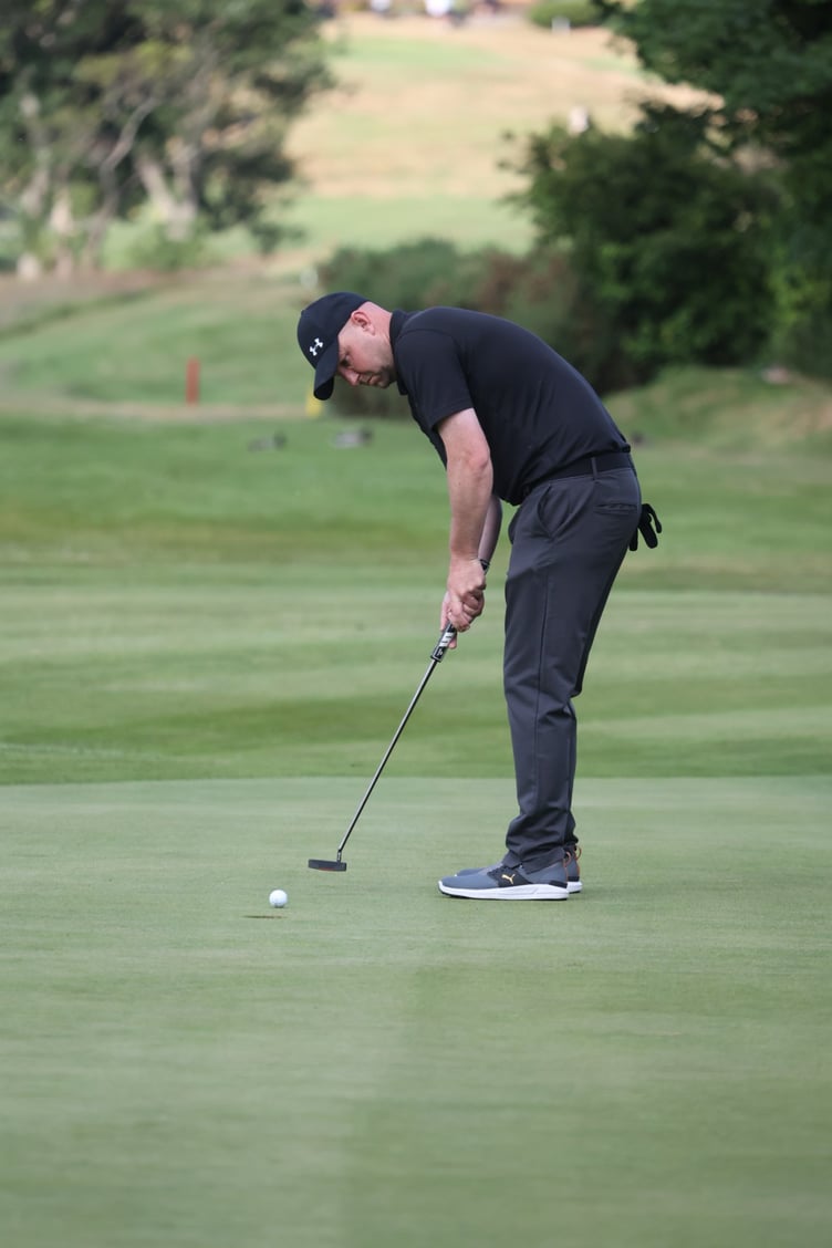 Six-time island golf champion Paul Lowey of Castletown edged past Ramsey’s Freddie Dancox 1 up (Photo: Ron Strathdee)