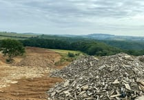 Land near Looe is being leveled for agricultural activity