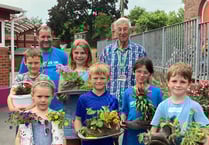 Recycled shoe planters will brighten Hayward’s School grounds