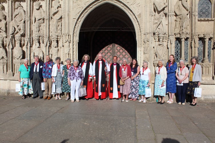 With the Bishops of Exeter, Plymouth and Crediton are the Award recipients. SR 8212