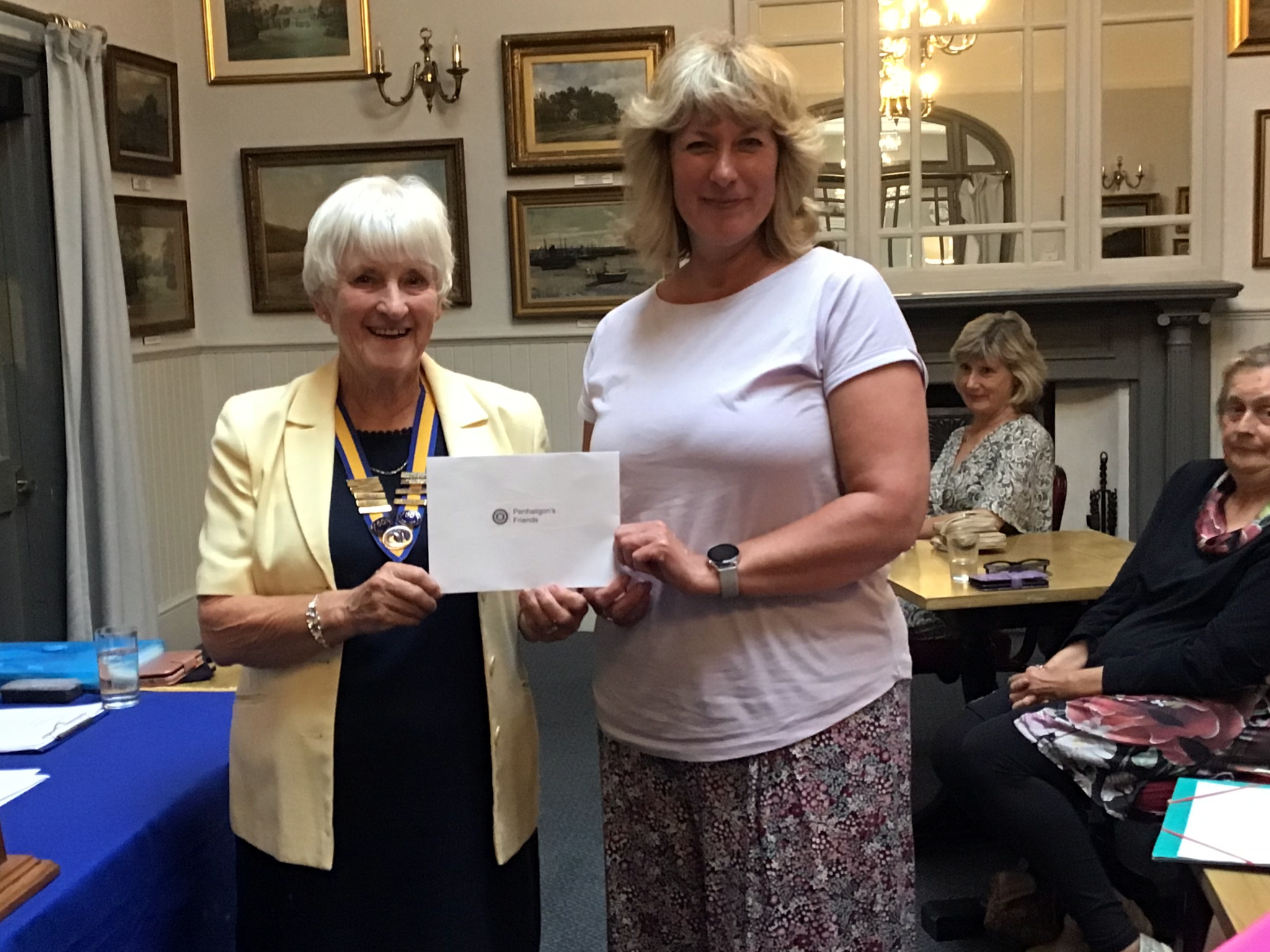 The club was able to present cheques to representatives of several worthwhile causes