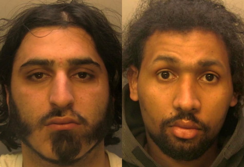 <p>Drug dealers Monsef Hajezada (left), 25, of Second Avenue, Newham, and Mustafa Jeylani (right), 27, of Shipwright Street, Newham, have been sentenced to more than ten years in jail combined</p>