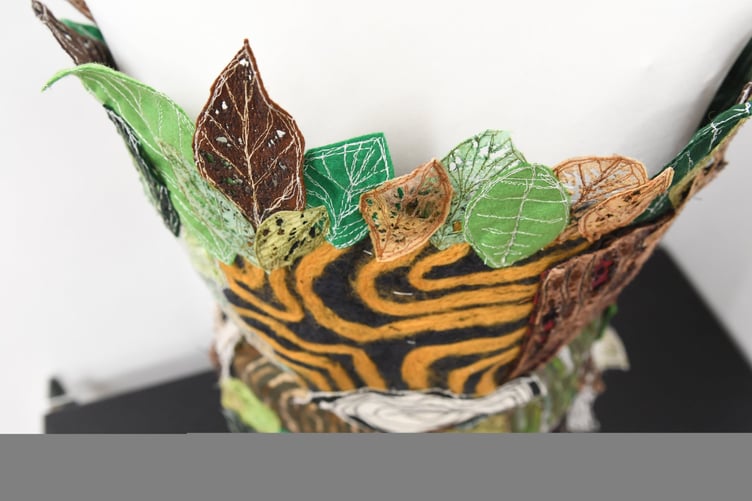 Castle Rushen High School’s Art, Design and Textiles show - pictured is work by Hana Bridson, winner of the Year 12 textiles creativity award