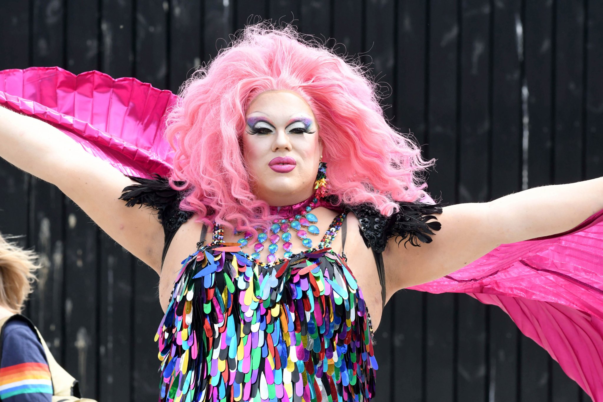 The ‘Long Walk to Pride’ parade through Strand Street, part of the inaugural Isle of Pride festival - pictured is Vida La Fierce