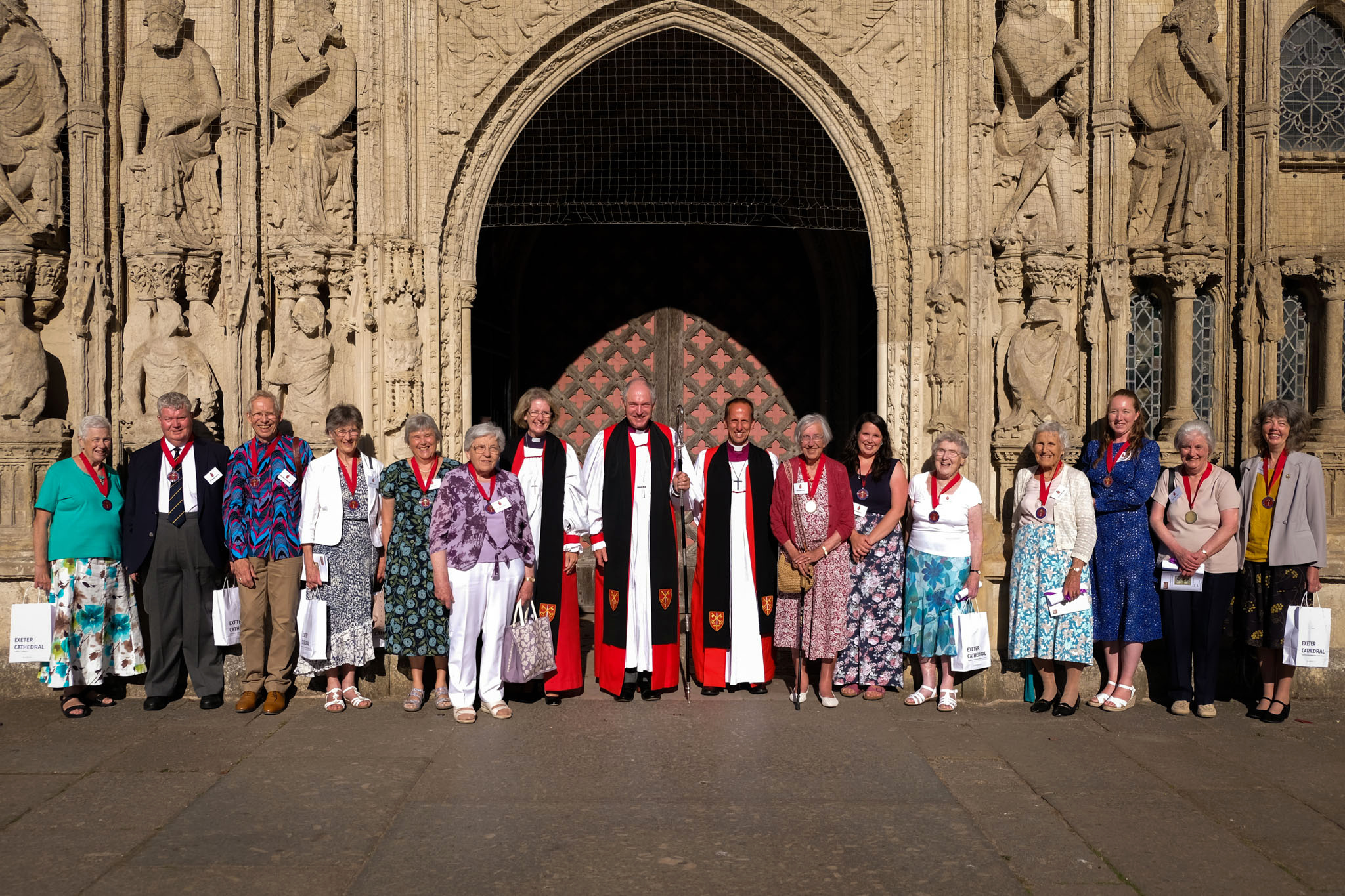 Terry and his fellow recipients of the St Boniface honour.