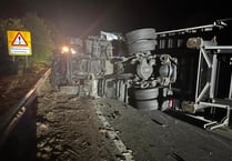 Dramatic pictures – A38 closed after crash with LGV and Highways lorry