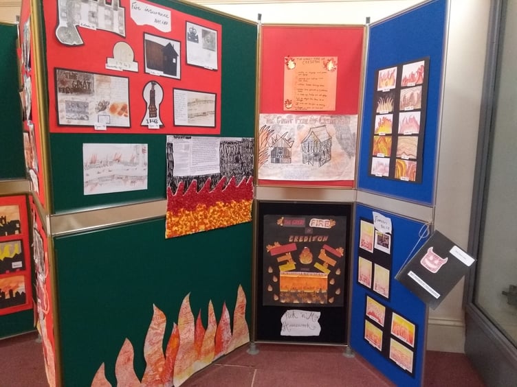 Some of the art by Hayward’s School pupils.