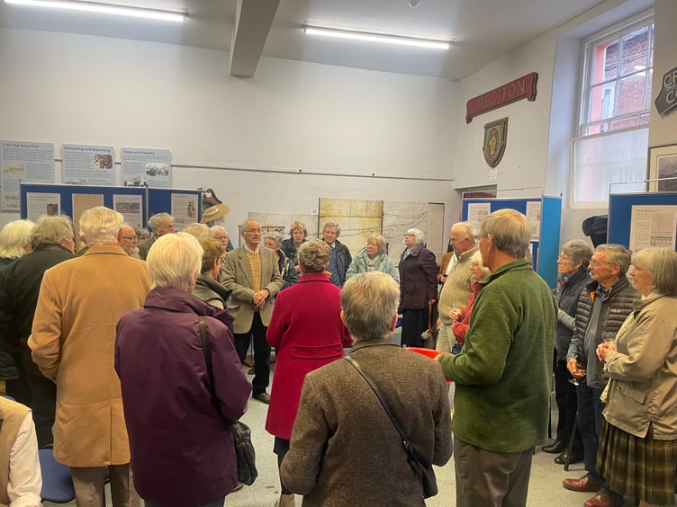 At the Great Fire of Crediton exhibition.