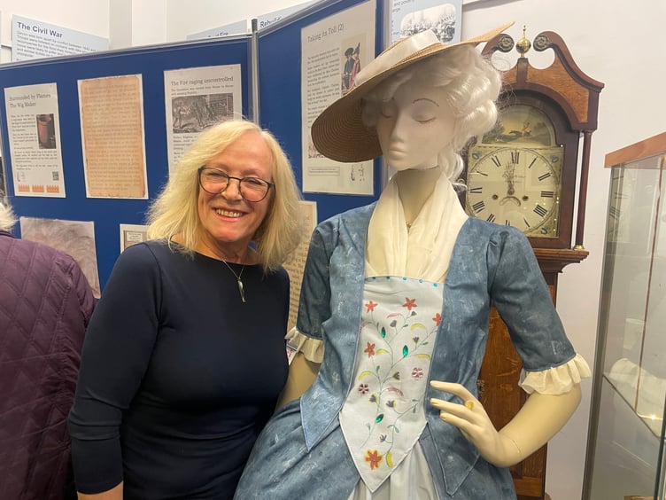 At the Great Fire of Crediton exhibition.