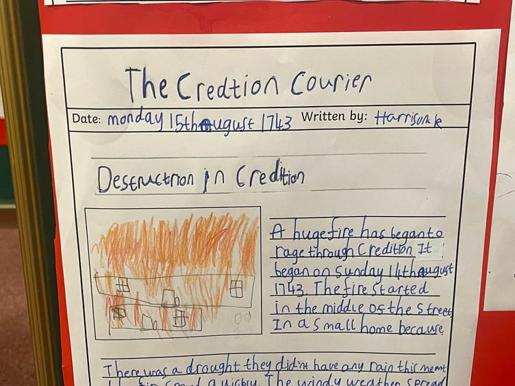 One of the Landscore School front pages of their very own ‘Crediton Courier’s’.