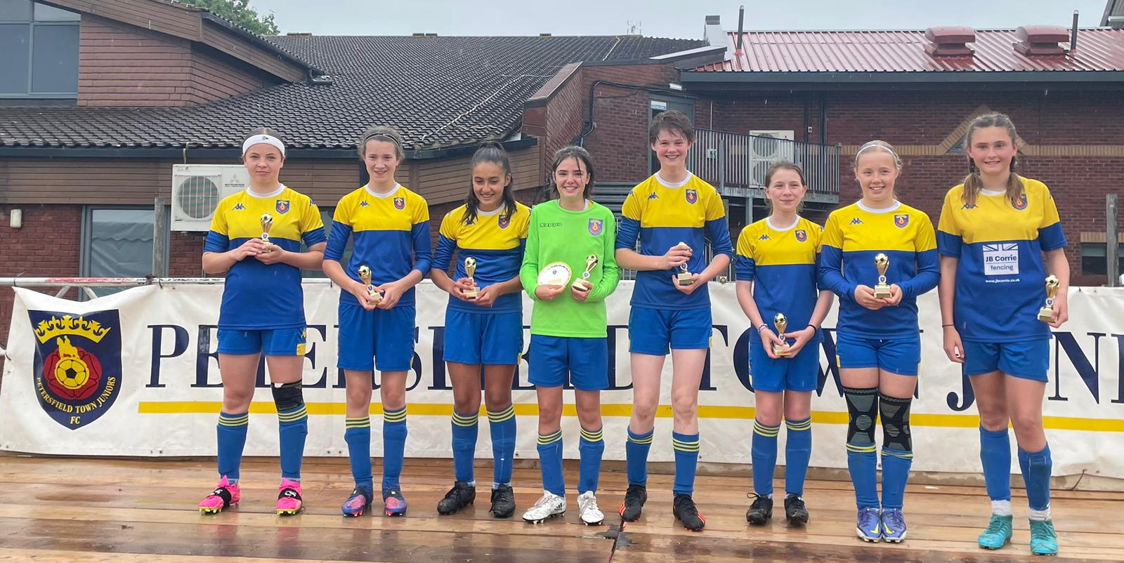 Petersfield Town Juniors under-13 Girls' Whirlwinds won the plate