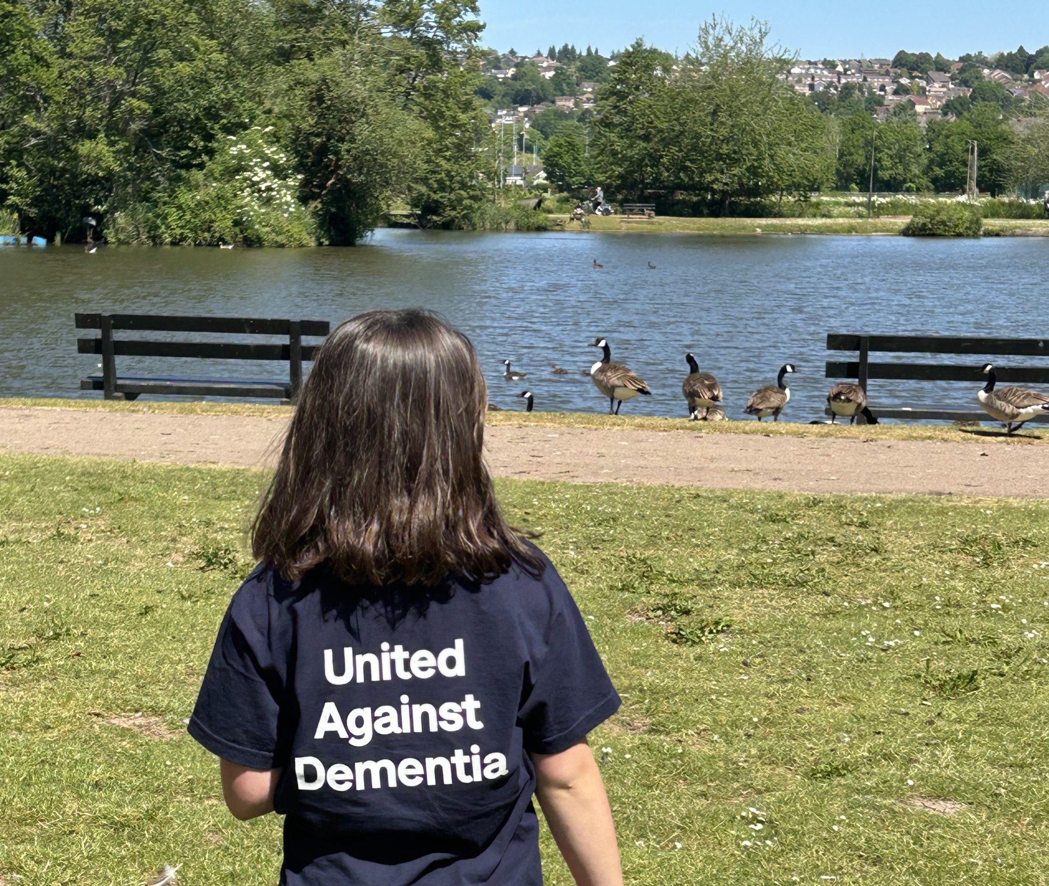 Flo received a fundraising pack from the Alzheimer's Society for the challenge