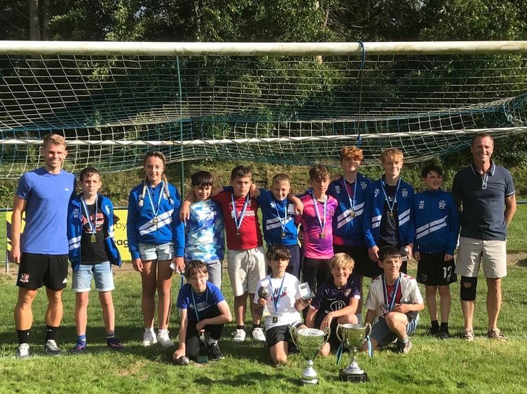 Harry Kite and Simon Stevens with the U12’s - EDYL - Division Two runners-up and league cup winners.