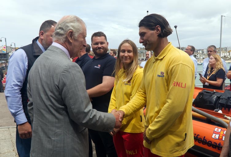 King Charles meets lifeguard representatives