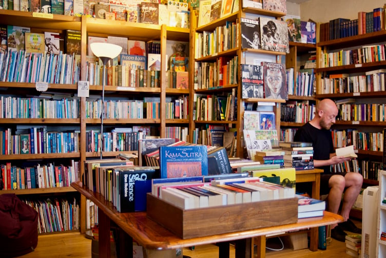 Inside Castle Books store
