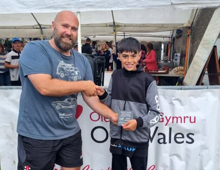 Angelato youth bowing award winner Dylan Saad, of Seagull Strikers