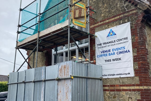 Urgent repairs currently taking place at The Triangle Centre in Liss