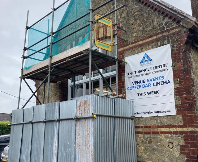 Urgent repairs currently taking place at The Triangle Centre in Liss