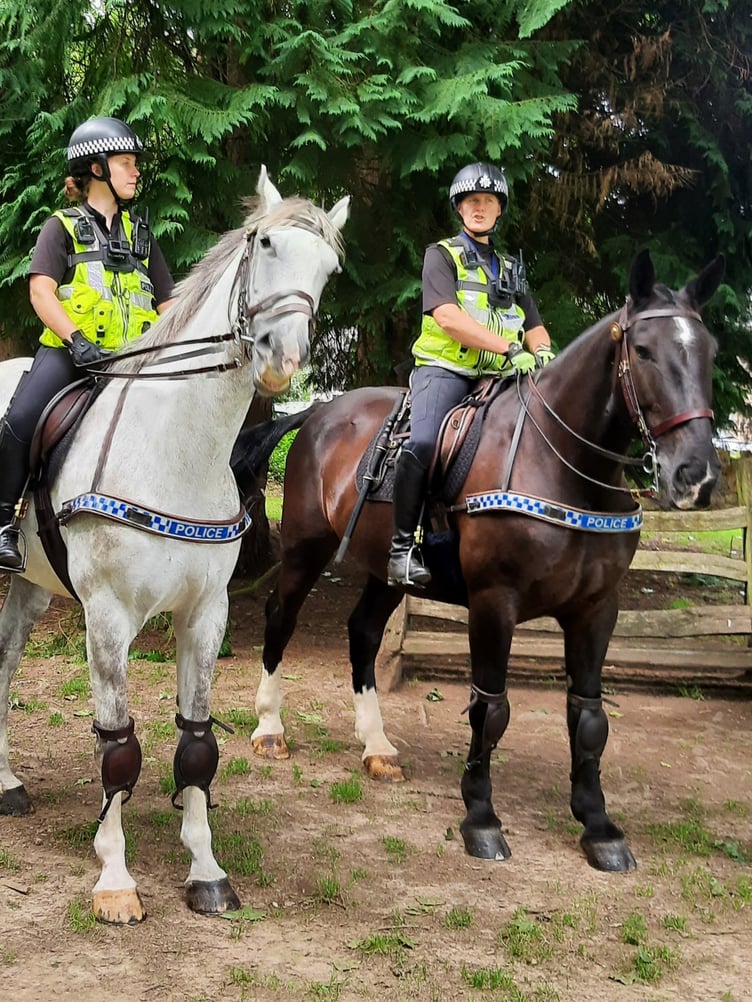 Mounted police visit Dulverton