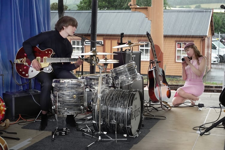 The spirit of the 1960s was evoked by a Beatles tribute band in Minehead.
