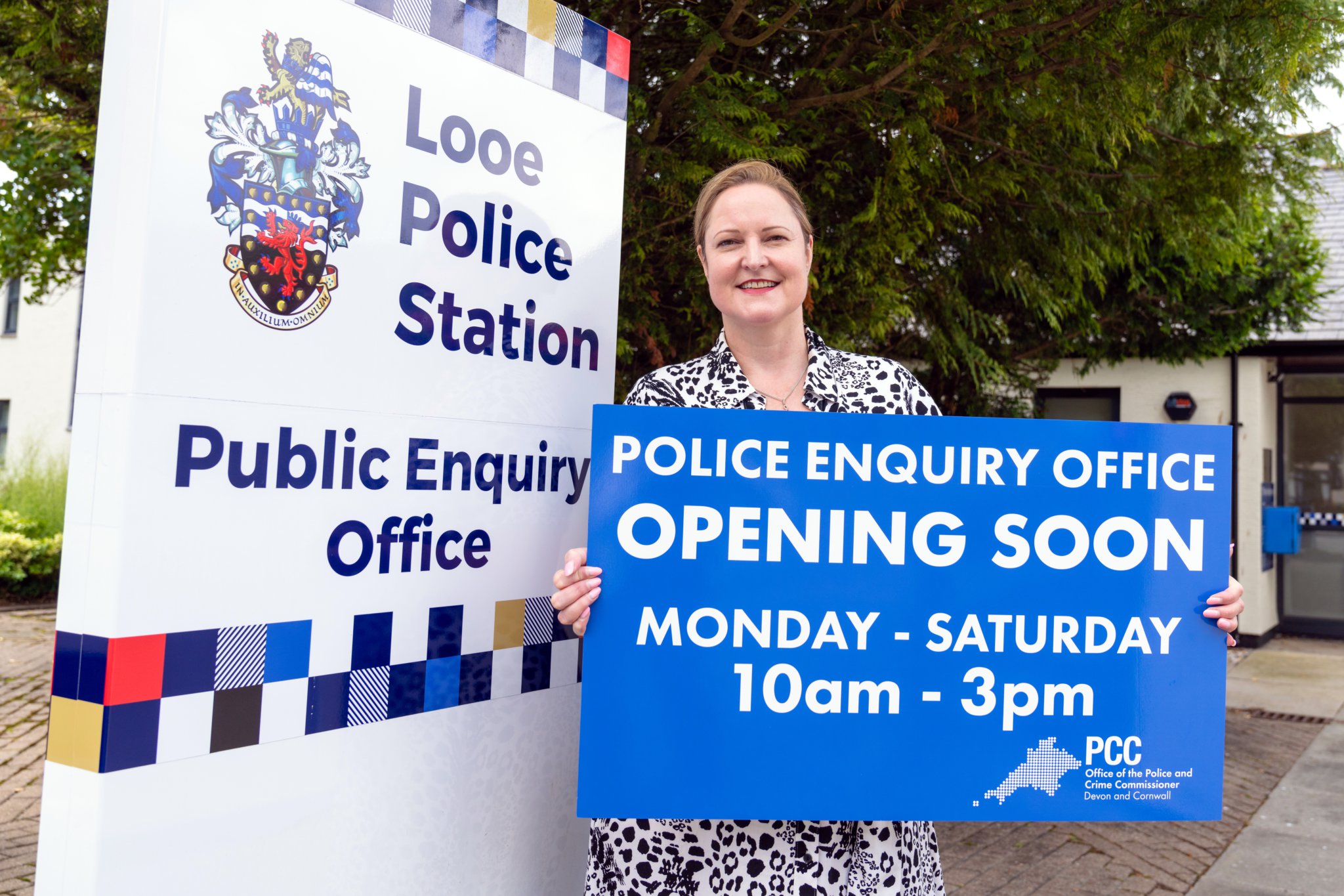 POLICE and Crime Commissioner Alison Hernandez at Looe Police Station