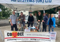 Crediton Connect sponsored bike ride has raised £500 to-date
