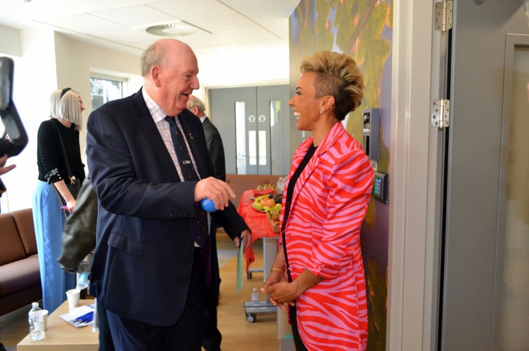 Farnham Lion Geoff Jeal chats to Dame Kelly Holmes