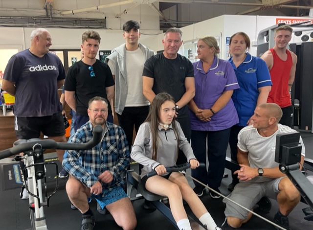 Members from Quay fitness as well as two nurses from Rebecca House and a patient at Rebecca House