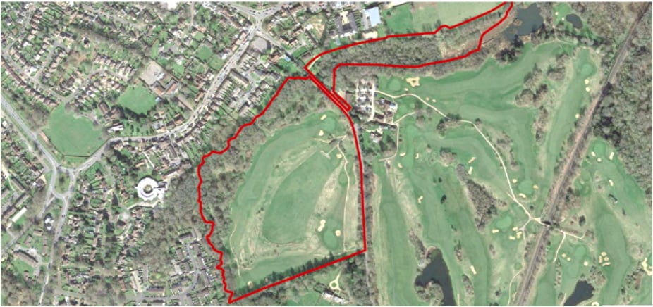 <p>The site of CALA Homes’ proposed 190-home development at Milford golf course</p>