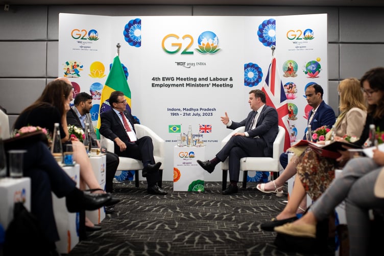 Mel Stride MP during his visit to the G20 in India.