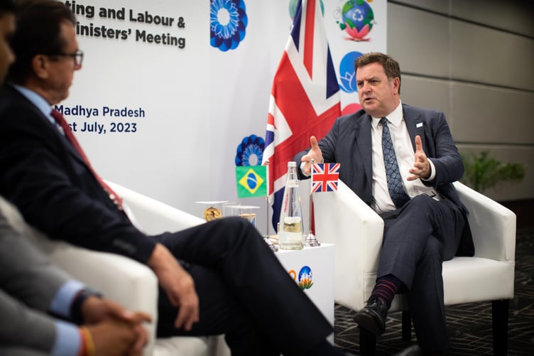 Mel Stride MP during his visit to the G20 in India.