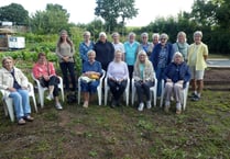 Guided walk around allotments for Cheriton Fitzpaine Garden Club
