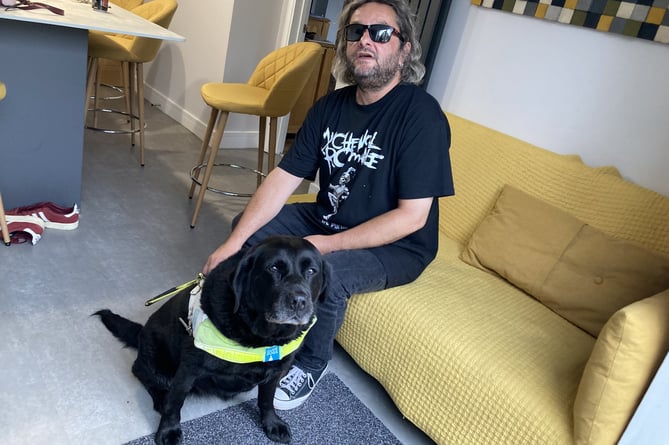 Matt Darkin and Guide dog