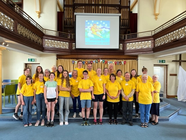 Organisers and volunteers at Crediton Congregational Church Holiday Club.