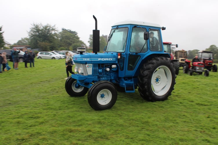 Richard driving out with his Dad’s tractor. SR 8557