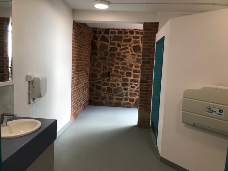 New baby changing facilities have been included in the refurbished Quay West public conveniences in Minehead.