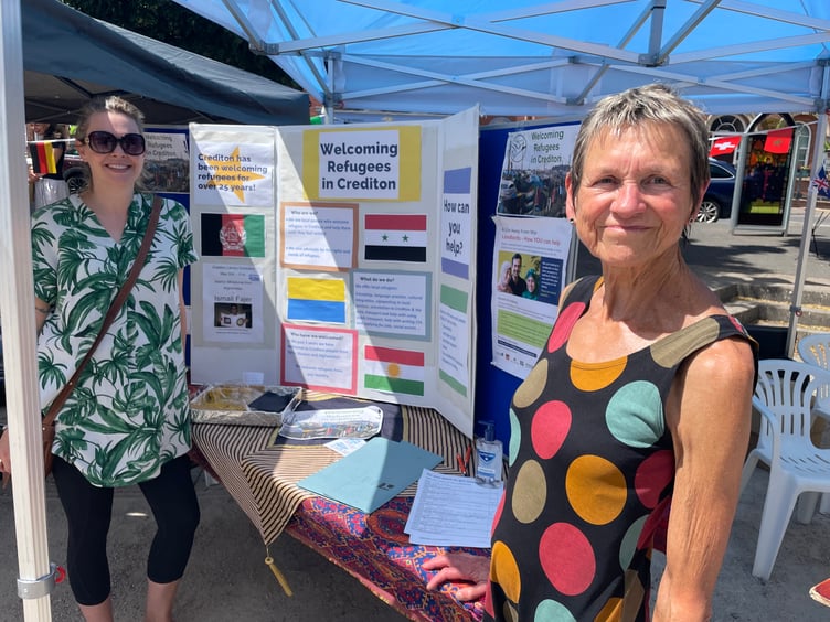 The Welcoming Refugees in Crediton stall at last year’s Crediton Diversity Festival. AQ 1176 2