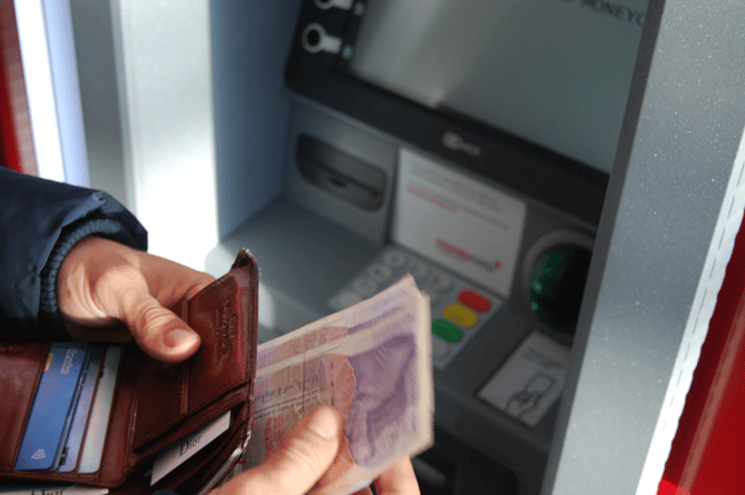 Cash machine stock image